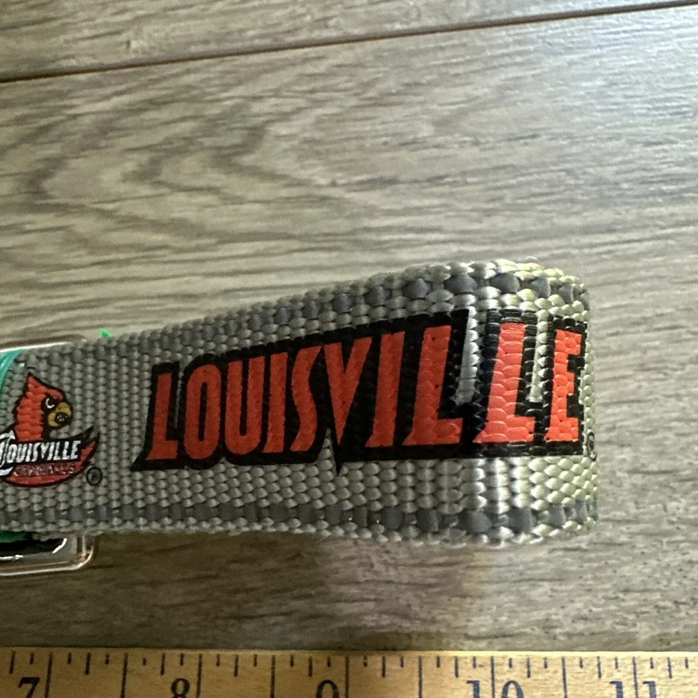 NCAA Louisville Cardinals Pet Leash Dog Grey 4ft Woven Logo Fan Gear 1